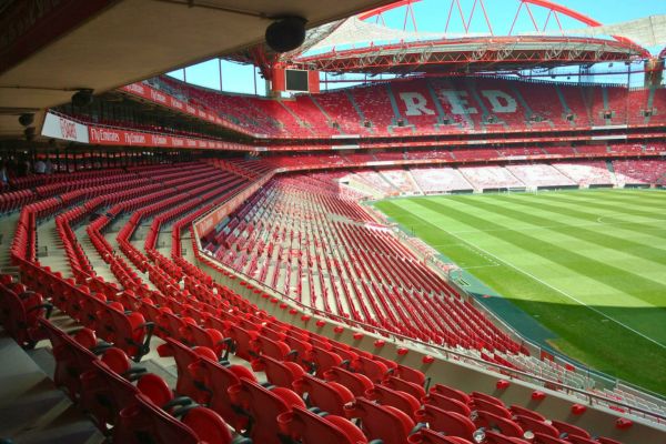 Empty Estádio da Luz stadium in Benfica, Lisbon