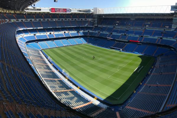 Empty Santiago Bernabéu Stadium