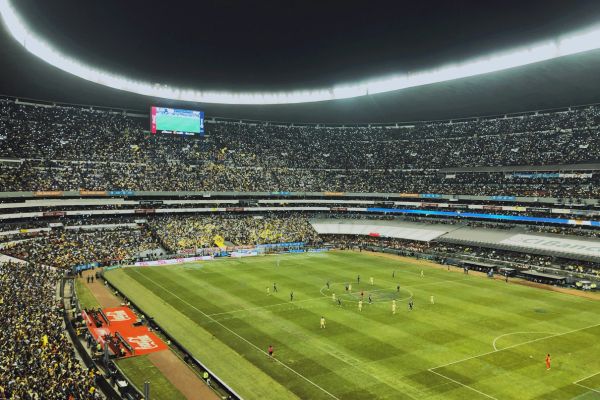 Estadio Azteca during a night game.