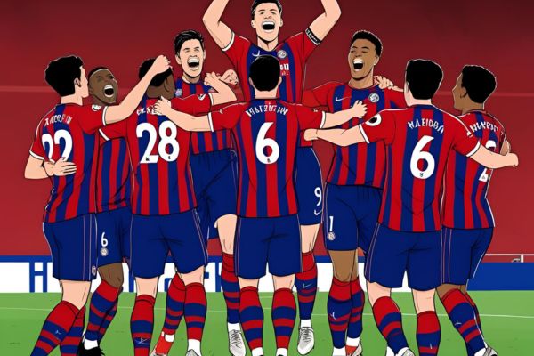 animated depiction of Crystal Palace winning the 2025 FA Cup Final.