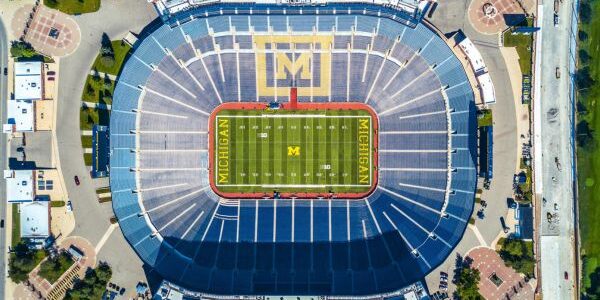 Aerial View of Michigan Stadium, USA.